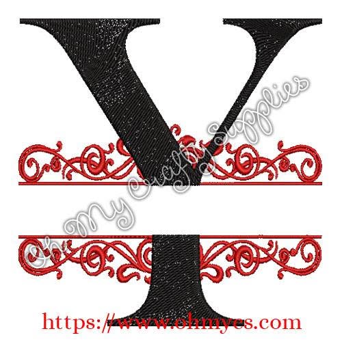 A-Z Split Letter Embroidery Design Set - Image 11