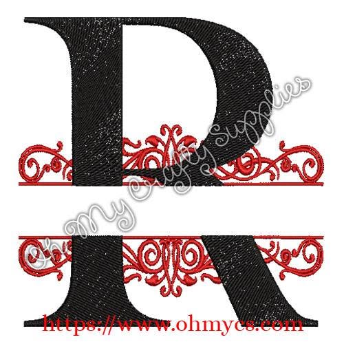 A-Z Split Letter Embroidery Design Set - Image 6