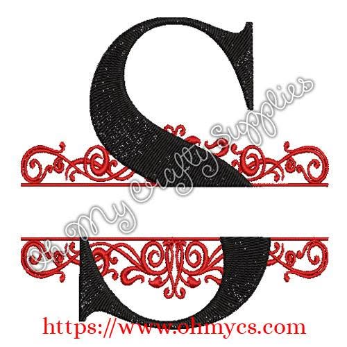 A-Z Split Letter Embroidery Design Set - Image 4