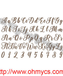 Alternative view of Autumn Leave Embroidery Font (BX Included