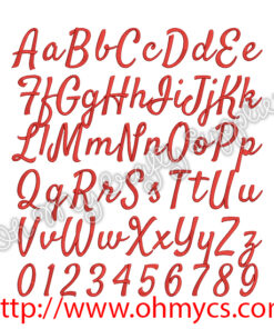 Alternative view of Apple Honey Embroidery Font (BX Included)