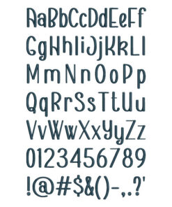 Alternative view of Banana Splash Embroidery Font (BX Included)
