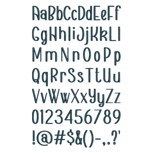 Banana Splash Embroidery Font (BX Included) - Image 2