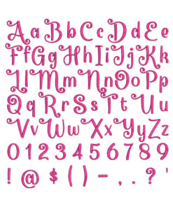Alternative view of Azalea Embroidery Font (BX Included)