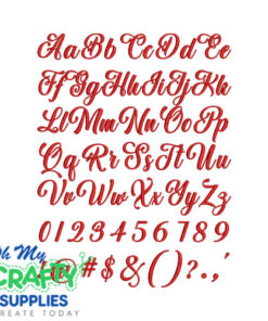 Alternative view of Amour Script Embroidery Font (BX Included) (FM)