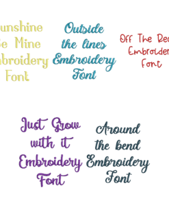 Summer 2023 Font Bundle Set Embroidery Font (BX Included)