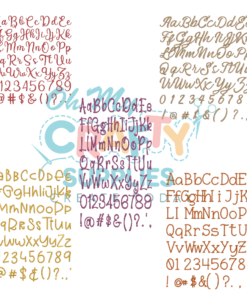 Fall Checklist Font Bundle Set Embroidery Font (BX Included)