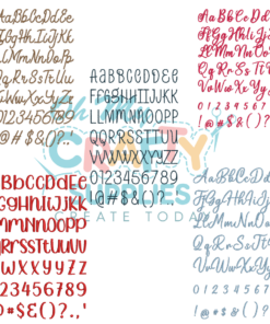 January Font Bundle Set Embroidery Font (BX Included)