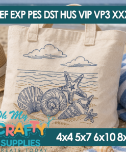 Seashells by the Seashore Sketch 426 Embroidery Design