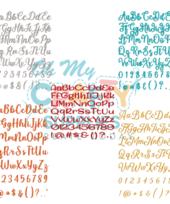 Shimmering Font Bundle Set Embroidery Font (BX Included)