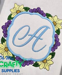 Flower Frame Monogram A-Z (AM)