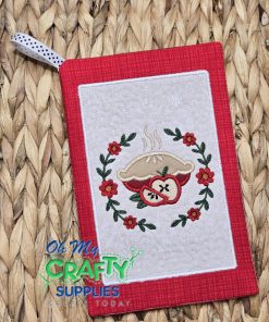 Apple Pie Potholder Embroidery Design