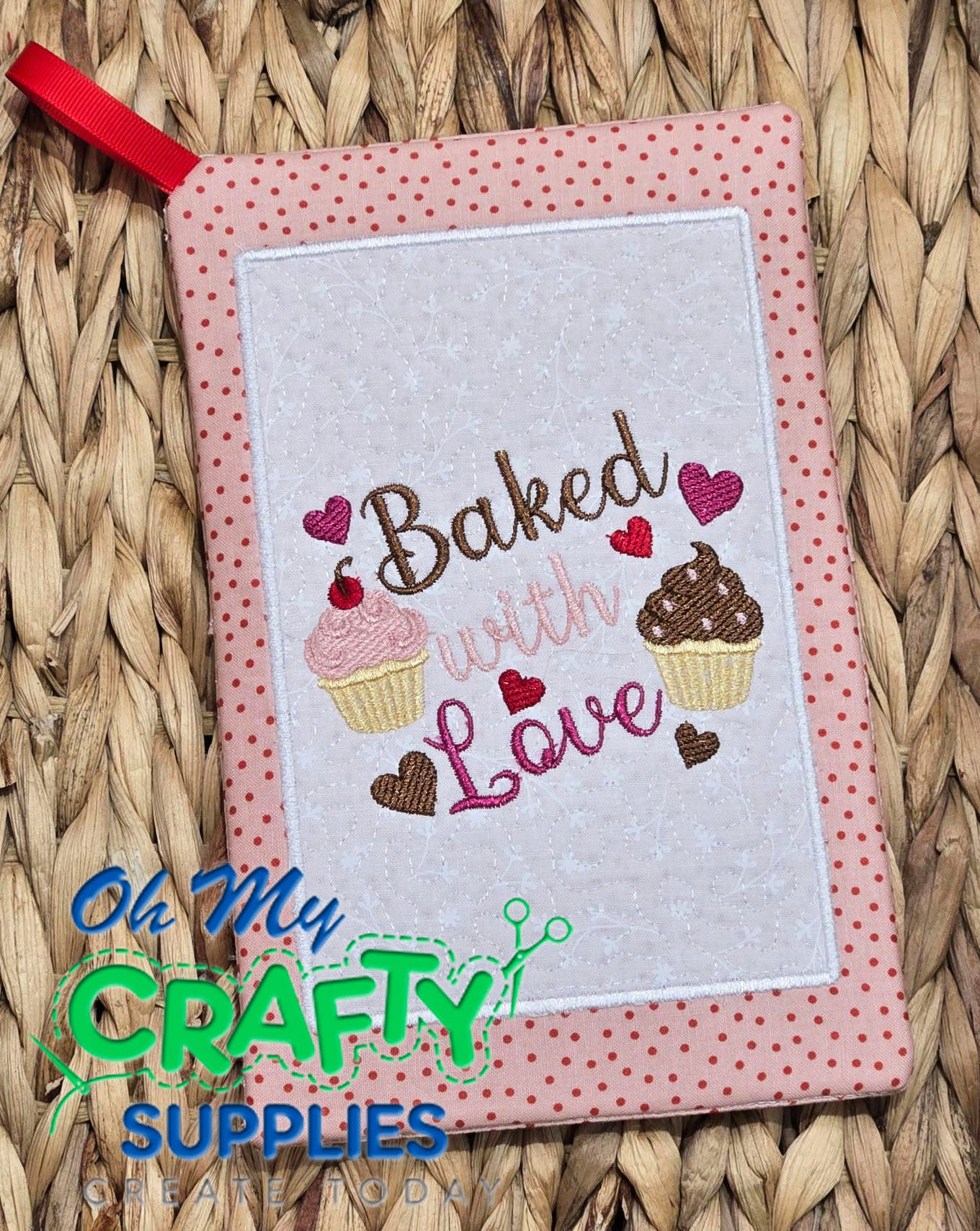 Baked Love Potholder Embroidery Design