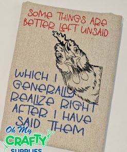 Unsaid Rooster Embroidery Design