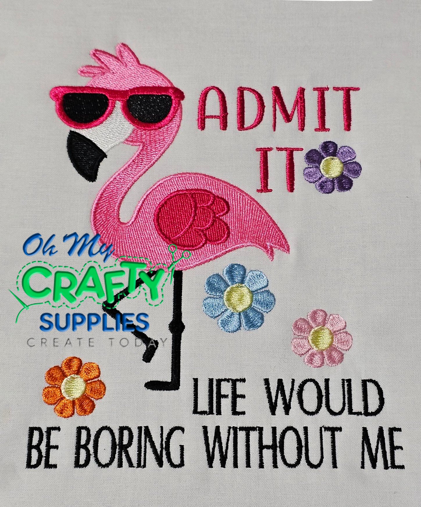 Admit it Embroidery Design