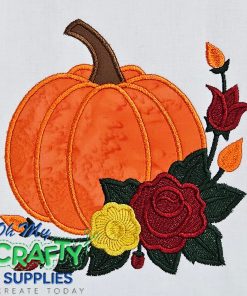 Floral Pumpkin 24 Applique Embroidery Design