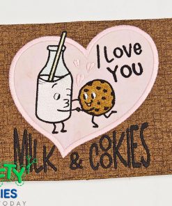 Milk and Cookies Mug Rug Embroidery Design