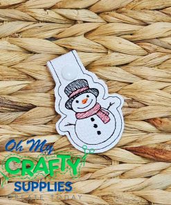 Snowman Key Fob Embroidery Design (KFC)