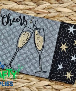 Cheers Mug Rug Embroidery Design (MRM)