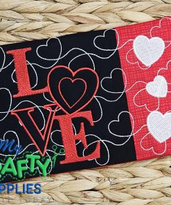 Love Mug Rug Embroidery Design (REV)