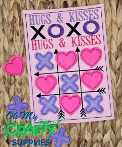 XOXO Tic Tac Toe Embroidery Design (HOJ)
