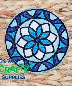 Stain Glass Mug Rug Embroidery Design (MRP)