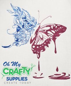 The Painted Butterfly Embroidery Design