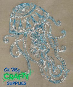 Henna Jellyfish Embroidery Design