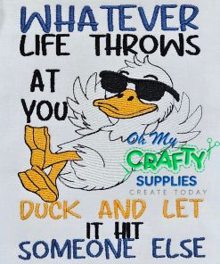 Whatever Life Throws Embroidery Design