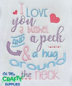 Bushel and a Peck Embroidery Design