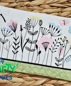 Spring Floral Mug Rug Embroidery Design (MRP)