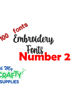 100 #2 Embroidery Fonts