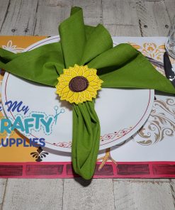ITH Sunflower Napkin Ring Embroidery Design