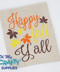 Happy Fall Y'all 8821 Embroidery Design