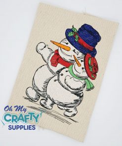 Christmas Snow Couple 10621 Embroidery Design