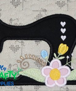 Floral Sewing Machine Applique Embroidery Design