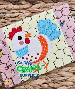 Chicken Mug Rug Embroidery Design (REV)
