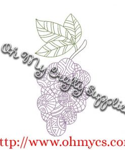 Henna Grape Bunch Embroidery Design