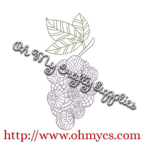 Henna Grape Bunch Embroidery Design