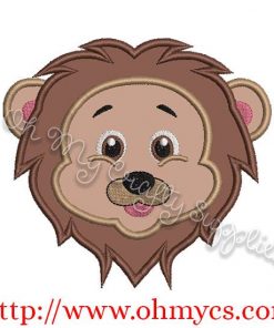 Cute Lion Head Applique