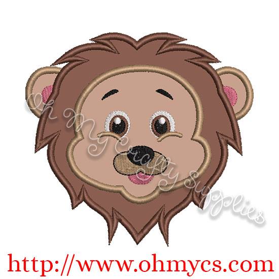 Cute Lion Head Applique