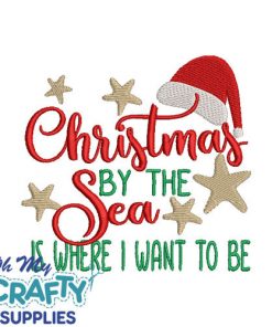 Christmas by the Sea Embroidery Design