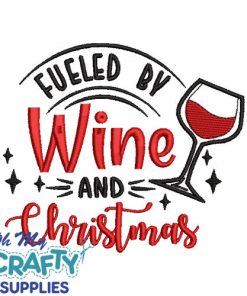 Wine and Christmas 112 Embroidery Design