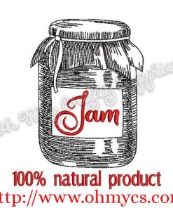 Jam Jar Sketch Embroidery Design