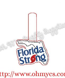 Florida Strong Key Fob Embroidery Design