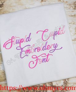 Stupid Cupid Embroidery Font (BX Included)