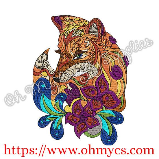 Extreme Fox Embroidery Design
