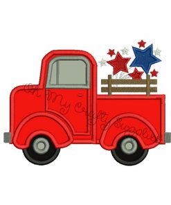 Fourth of July Truck Applique Design