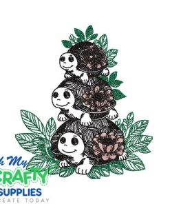 Turtle Stack Embroidery Design