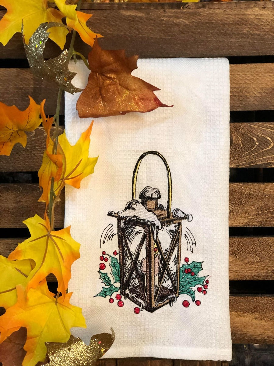 Winter Time Lantern Embroidery Design